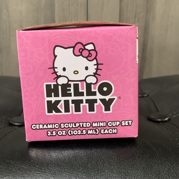 New Hello Kitty Ceramic Sculpted Mini Espresso Small Cup Set In Different Bows - Picture 6 of 9